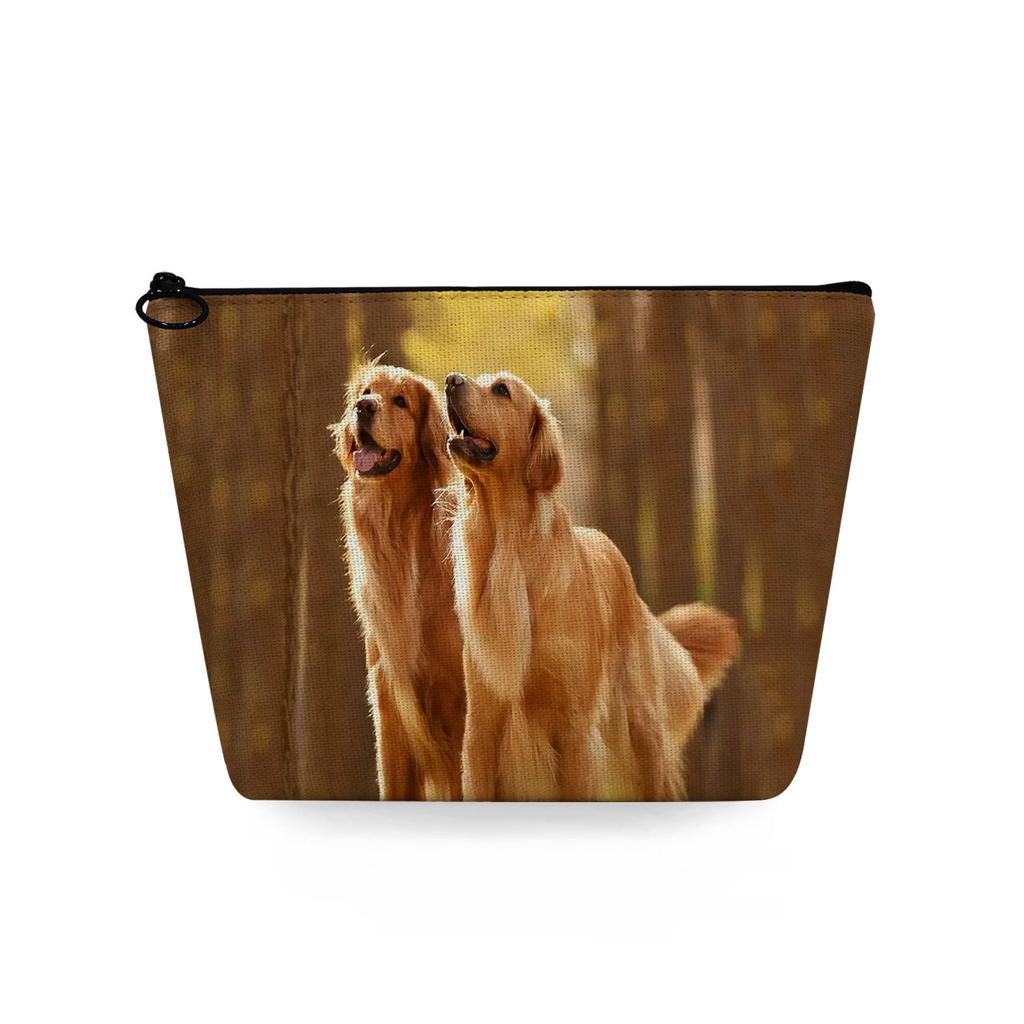 Women Dog Print Cosmetic Bag Toiletries Organize Travel Storage Case 6783