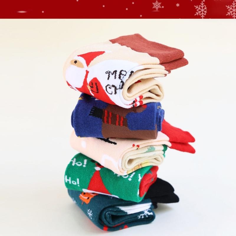 Christmas Crew Socks Funny Novelty Ankle Socks Cartoon Christmas Socks Casual Booties Socks Calf Socks for Women Men