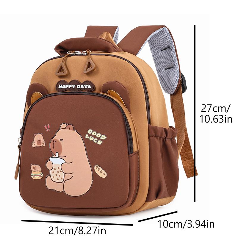 1Pieces Cute Cartoon Capybara Backpack Kindergarten Children School Bag Casual Daypack Travel Mountaineering Bag Christmas Gifts