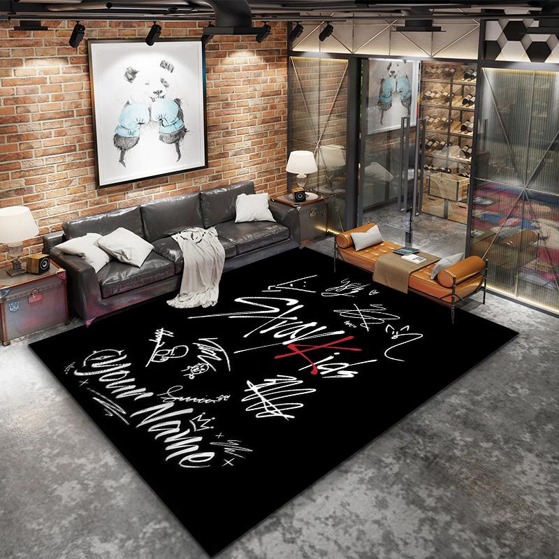 Skz Custom Name Carpet Rug For Living Room Bedroom Home Sofa Decoration,Kids play Non-slip Floor Mat