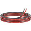 24 Gauge Silicone Electric Wire, EvZ 33ft 24AWG Flexible 2 Conductor Parallel Cable, 2pin Red Black, High Temperature Resistant, Single Color LED
