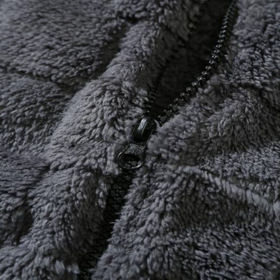 Pánská plyšová bunda s kapucí, chlupatá, na zip, ležérní mikina, jednobarevná, kostkovaná, teplý zimní kabát pro nošení na ulici, do školy, na párty