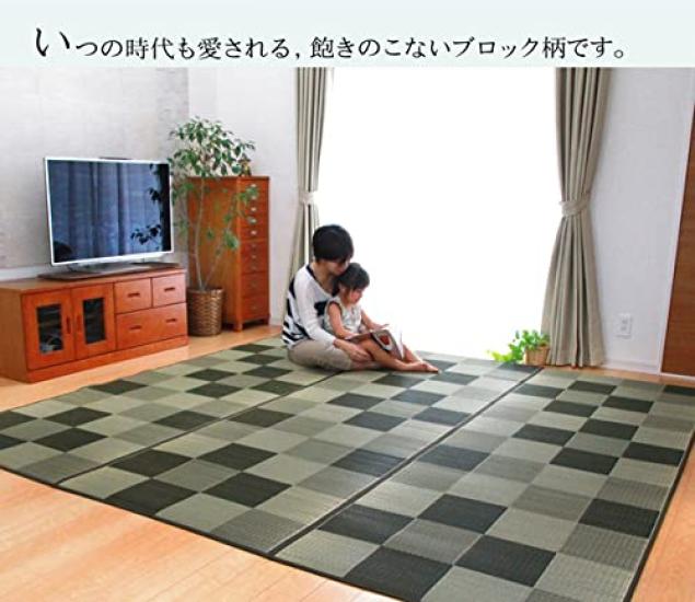 Ikehiko Grass Carpet Purely Made in Japan Block Green 261 x 261 cm Edoma tatami 4117604 / 4.5
