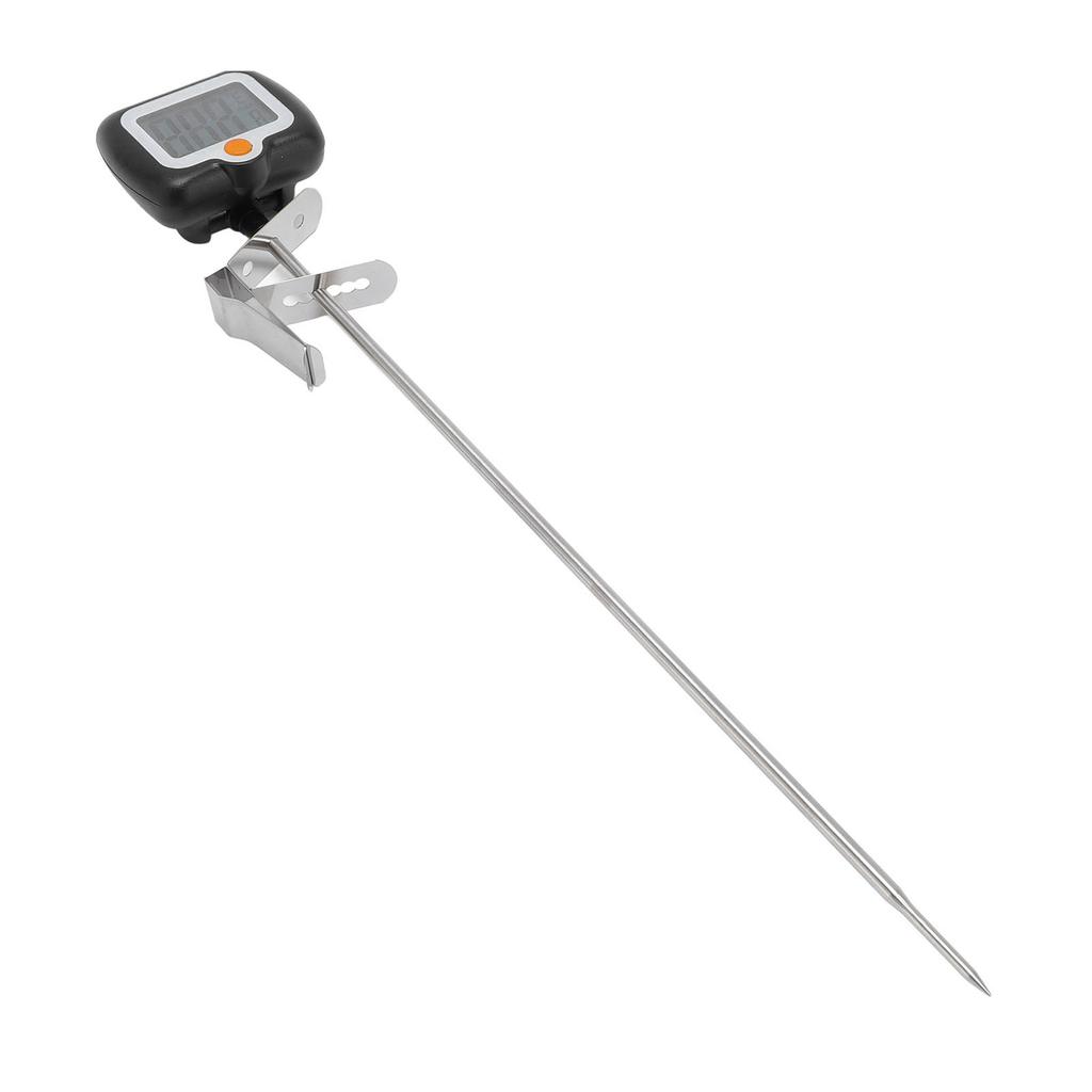 Probe   Thermometer, Stainless Steel LCD Display Kitchen Thermometer with Pot Clip for Cooking Baking