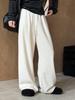 Orange Zhi Autumn/Winter 2024 Korean Style Glutinous Rice Pants: Casual, Versatile, Elastic Waist, Wide-Leg Sports Pants