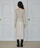 Simeteuligpeosenteu Wrap Knit Top / Beige