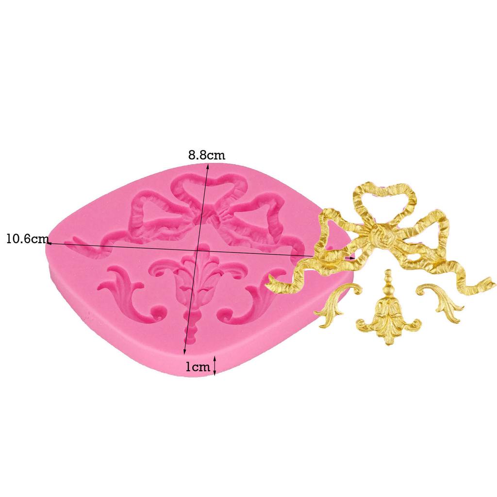 Bow Ribbon Molds Sugarcraft Clay DIY Cakes Dessert Gummy Candy Cupcakes Polymer Clay Gumpaste Mold