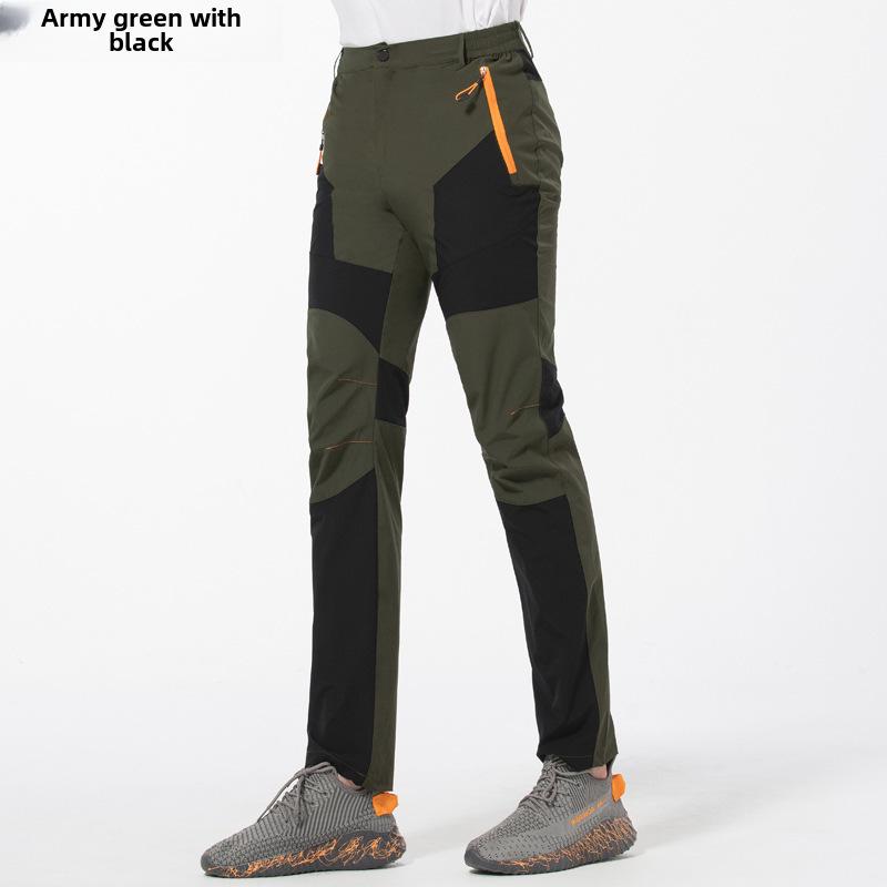 

Мужские водонепроницаемые эластичные альпинистские брюки – Ветрозащитные, износостойкие, быстросохнущие и дышащие. 3XL армия зеленый/чёрный