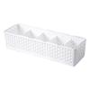 5 Cells Plastic Organizer Storage Box Tie Bra Socks Drawer Cosmetic Divider 4pc
