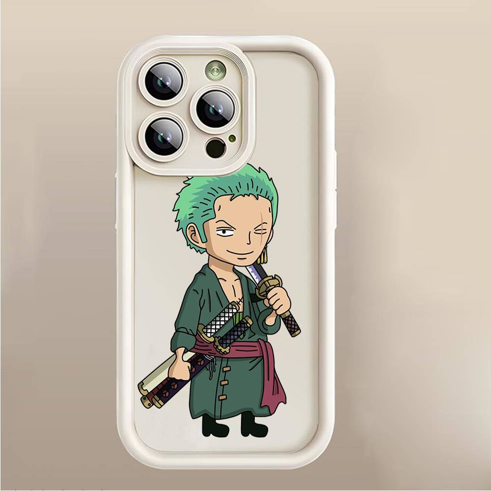 D-28 One Piece Zoro  Case for iPhone 15 14 13 12 8 Plus Samsung S24 S23 Ultra A04S A05S Huawei P40 P50 P60 Nova 11 Pro Max OPPO A17K Reno 10