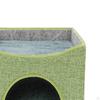 Cat Bed Cube House Double Layer with Sided Cushion Cute Soft Pet Sleeping Foldable Cave