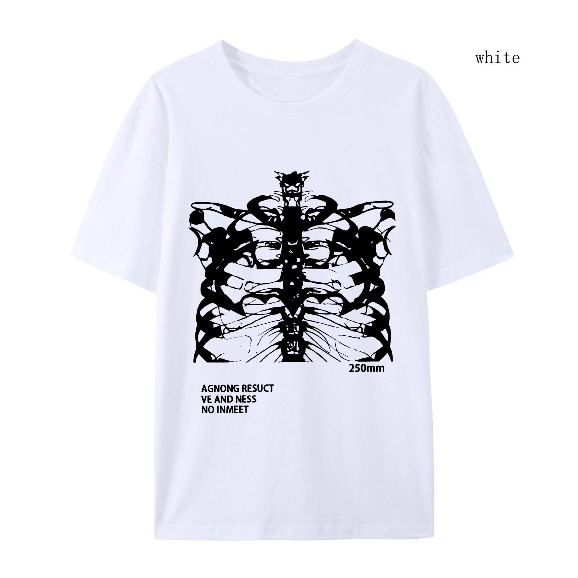 Футболка черного цвета с принтом скелета в стиле гранж-готика большого размера, женская футболка в уличном стиле, женская футболка с коротким рукавом в уличном стиле S