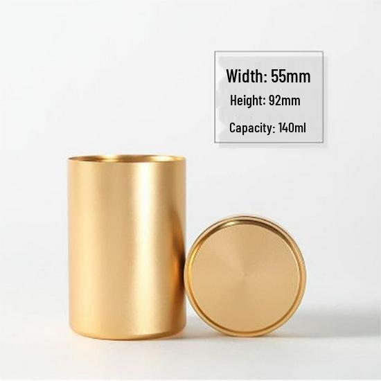 Portable Mini Metal Tea Canister - Titanium Aluminum Alloy, High-Grade Tea Packaging, Empty Gift Box