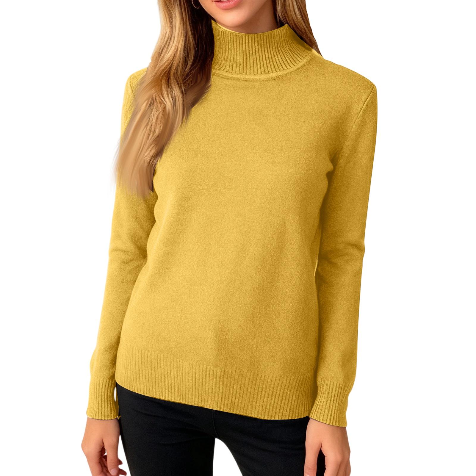 

Женский модный и повседневный однотонный базовый топ с длинным рукавом и флисовой подкладкой One Size жёлтый