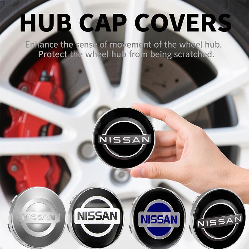 For Nissan ArR456mm Car Wheel Stickers Center Hub Cap Car Emblem Badge For Nismo Nissans Tiida Teana Skyline Juke X-trail Almera Qashqai Goods