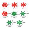 40-50pcs Wooden Slice Christmas Snowflake Scrapbooking For Christmas Party Embellishment Ornament DIY Handmade Gifts Decoration