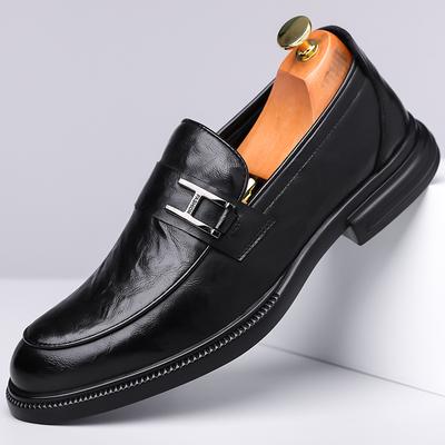 FashionNew Designer Cow Leather Dress Shoes for Men Fashion Casual Spring Autumn Winter Luxury Shoes Men Solid Color Loafers Male