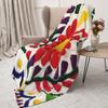 Custom Print Mexican Butterflies Flower Otomi Embroidery Pattern Blankets Breathable Soft Flannel Winter Throw Blanket Bedroom