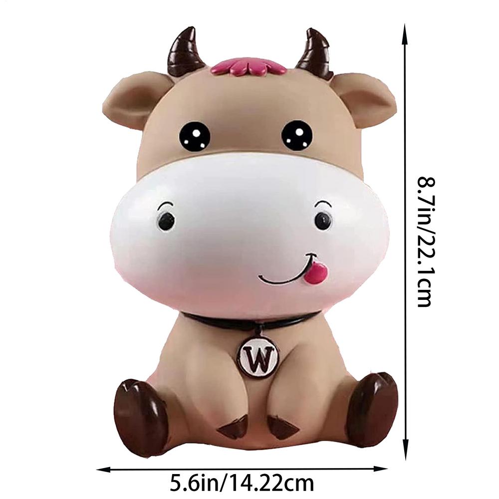 Cow Money Bank Cute Animal Cow Coin Storage Bank Funny Decorative Money Storage Jar for Boys Girls Child Birthday gift
