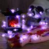 Xiaomi 1pc 20/30 LED Halloween Bat Copper Wire String Light Battery Powered Purple Bat Fairy Lamp For Home Bedroom Festival Party Decor