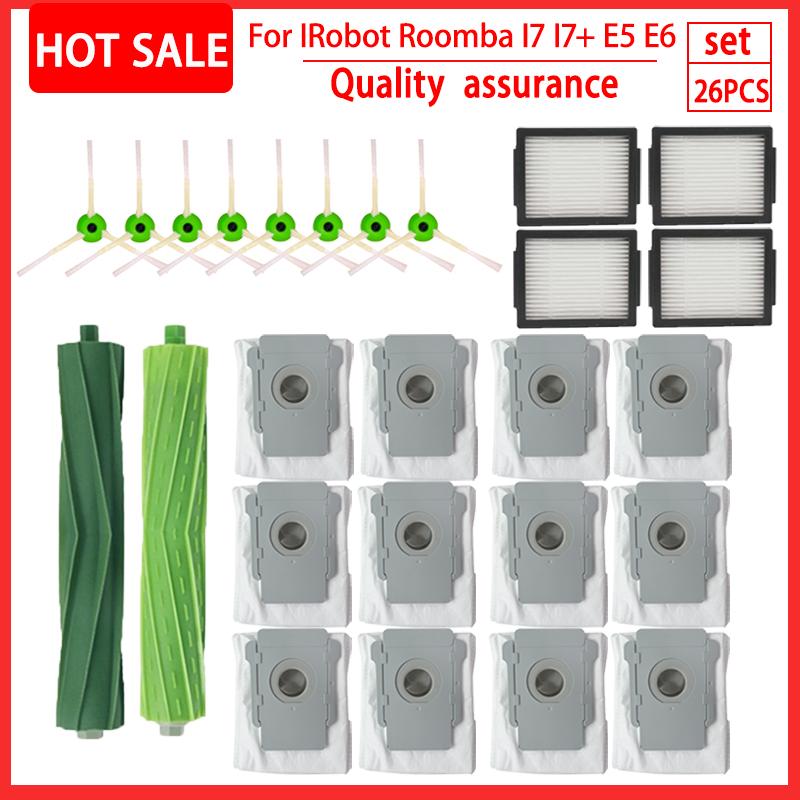 For iRobot Roomba i7 i7 i6 i8 i3 Plus E5 E7 E&I Series Hepa Filter Side Brush Main Brush Vacuum Cleaner Replacement Accessories