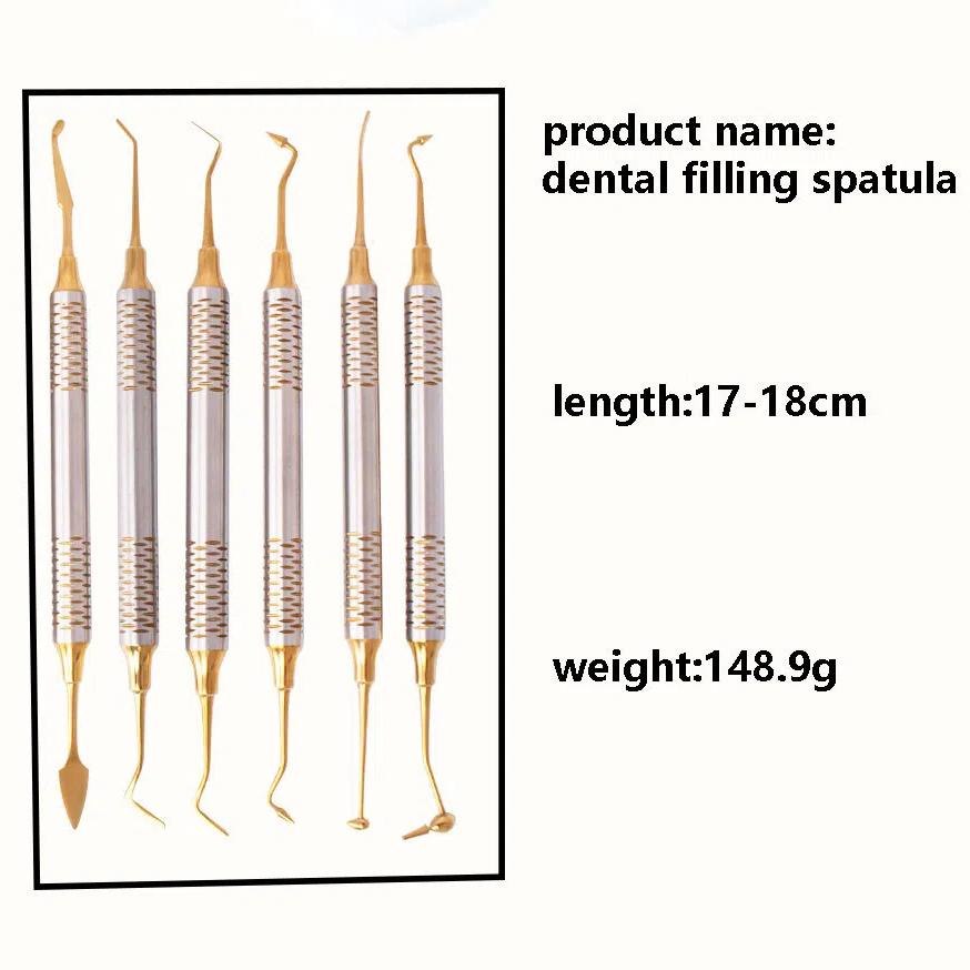 6 в 1 стоматологический инструмент шпатель для заполнения композитной смолой наполнитель — фото 7