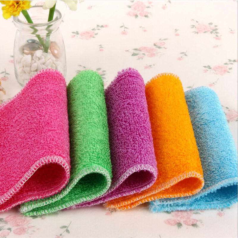 1PCS Dish Tuch Bambus Faser Hohe Effiziente Anti-fett Waschen Handtuch Küche Reinigung Wischlappen