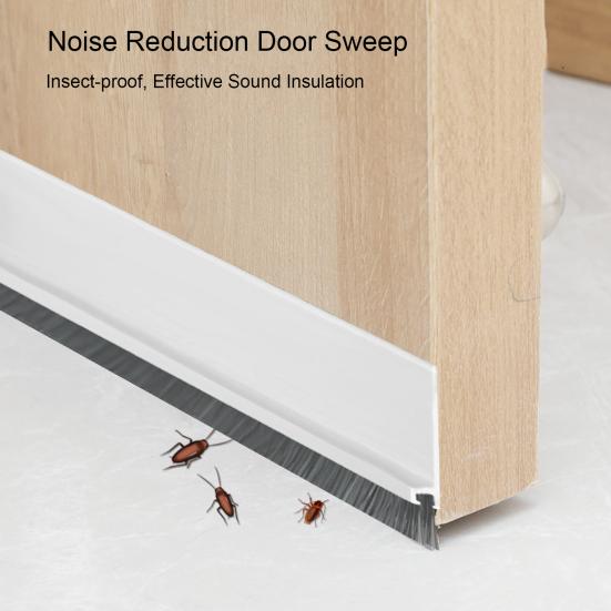 2Pcs Door Sweep for Bottom of Door Integrated Door Sweep Brush Design