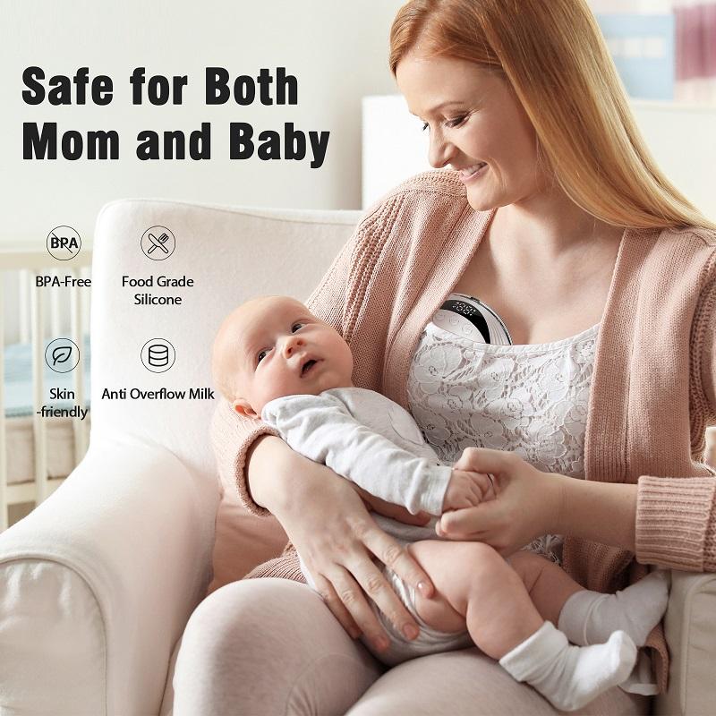 Inteligentní nositelná silikonová Humalactor elektrická odsávačka mateřského mléka pro zvětšení Unikátní přenosná hands-free nositelná odsávačka mateřského mléka s LED displejem