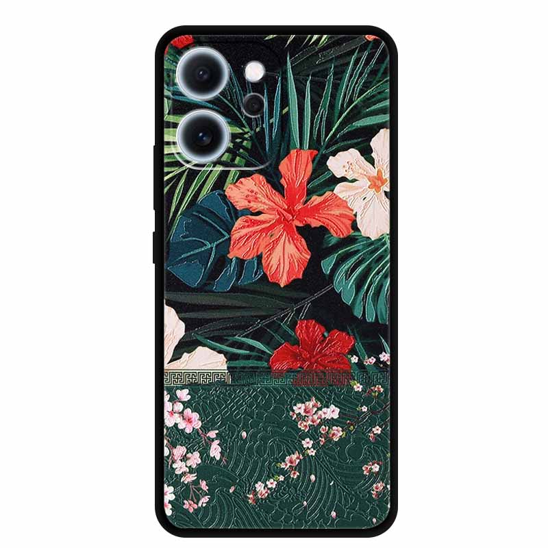 For Oppo Reno15 F Case 3D Flower Emboss Luxury Soft Silicone Phone Back Cover Case For Reno15F Reno 15 F Floral Gift Funda Coque