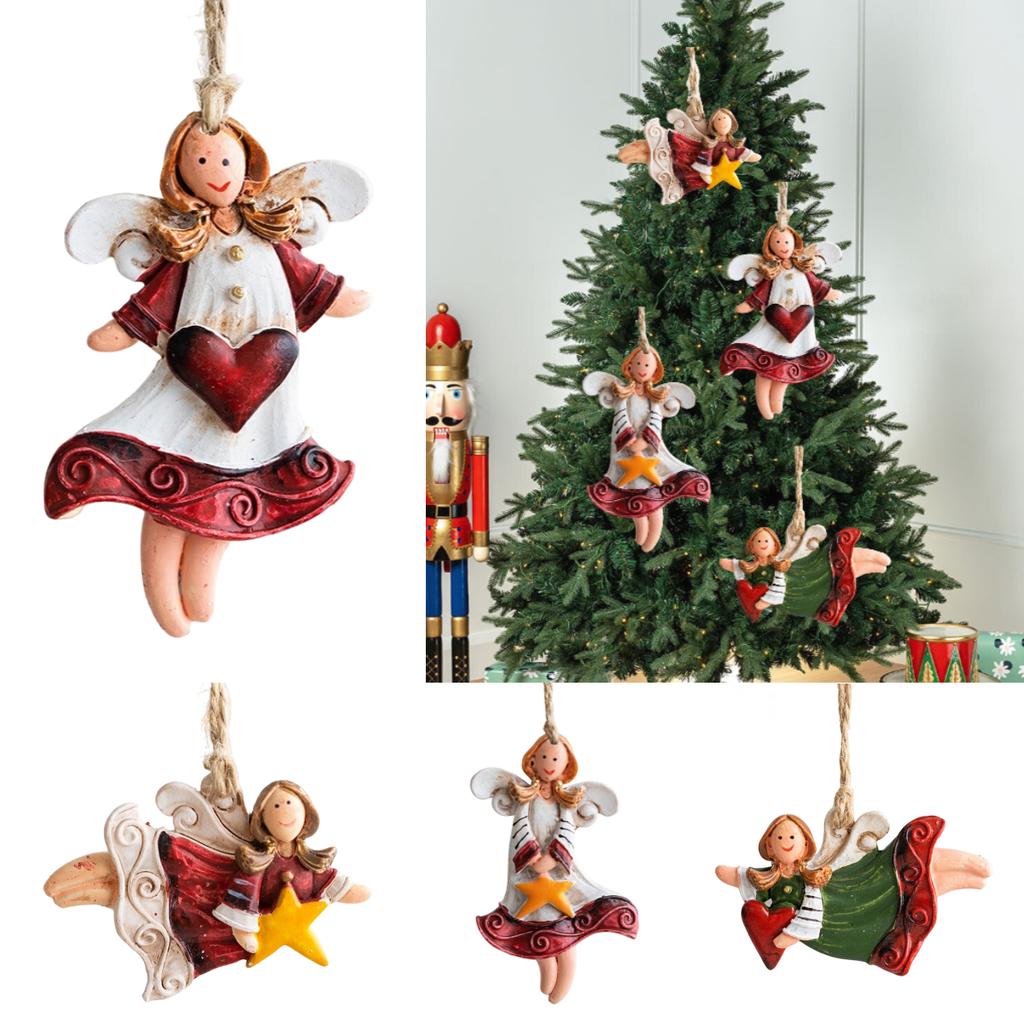 Angel Resin Christmas Tree Decoration Ornament Home Hanging Party Props Gifts