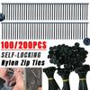 100/200Pcs Nylon Cable Zip Ties Self-Locking Heavy Duty Zip Ties Universal Cable Tie Buckle for Indoor Outdoor Use & DIY Fixing