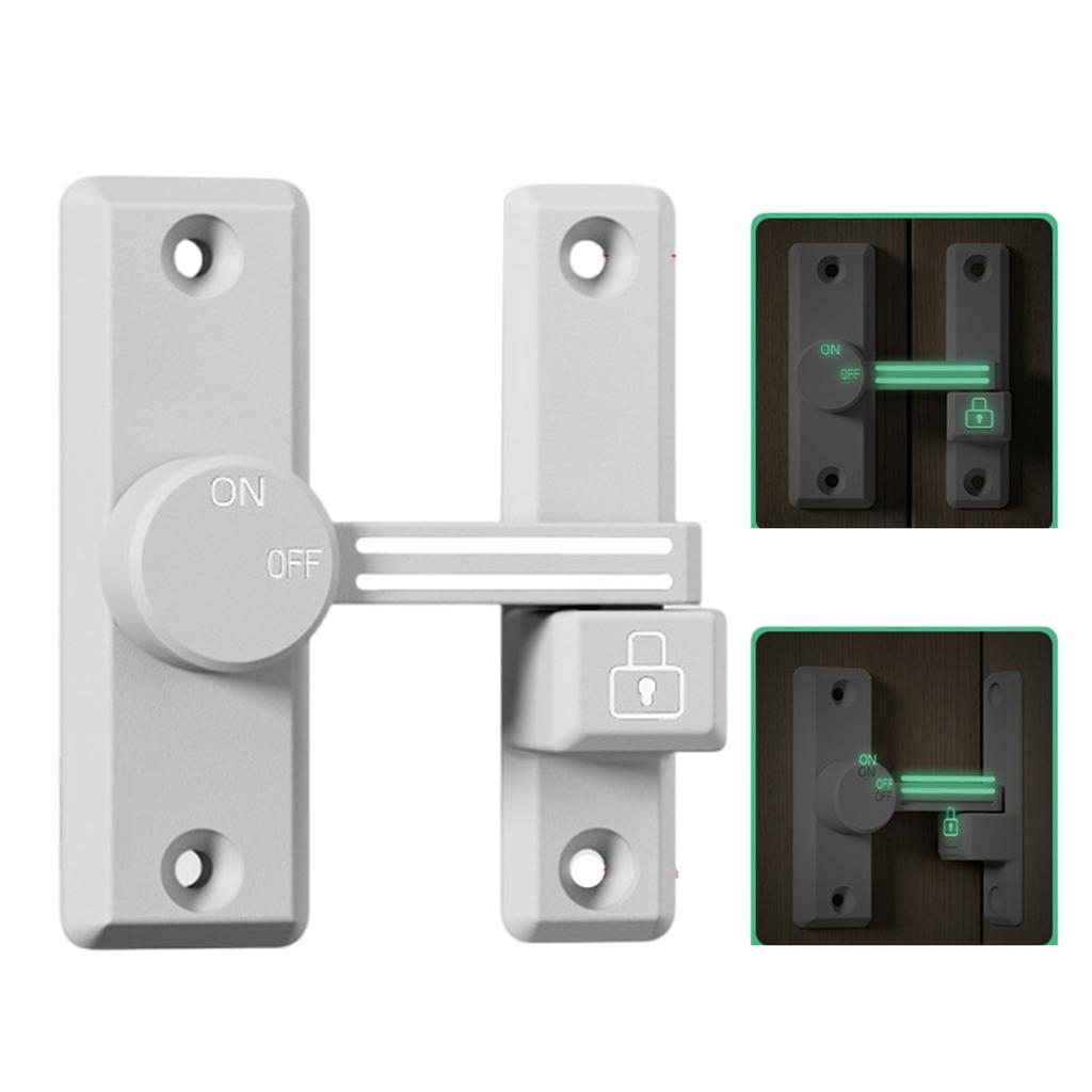 Sturdy Zinc Alloy Materials 90/180 Degree Bolts Lock for Enhances Security in Bedrooms Bathrooms and Storage Room
