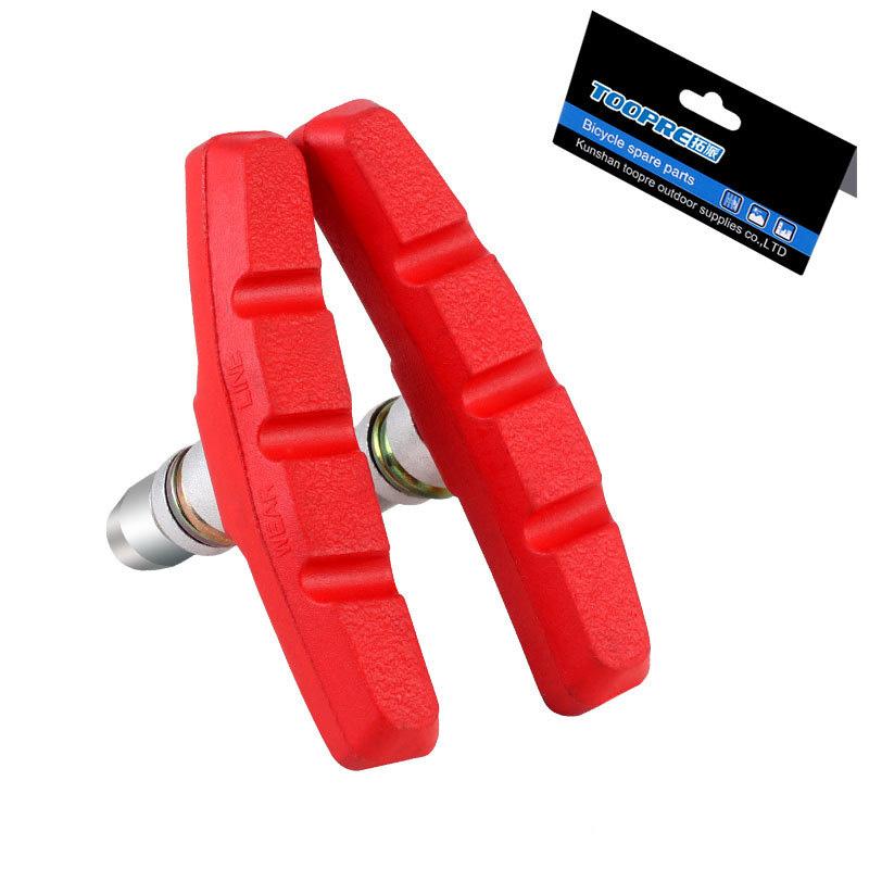 1Pairs Bicycle Brake Pads Road Bike V Brake Holder Pads Shoes Blocks Rubber Pad Wear Resistant Bike Brake Shoe Bicycle Part