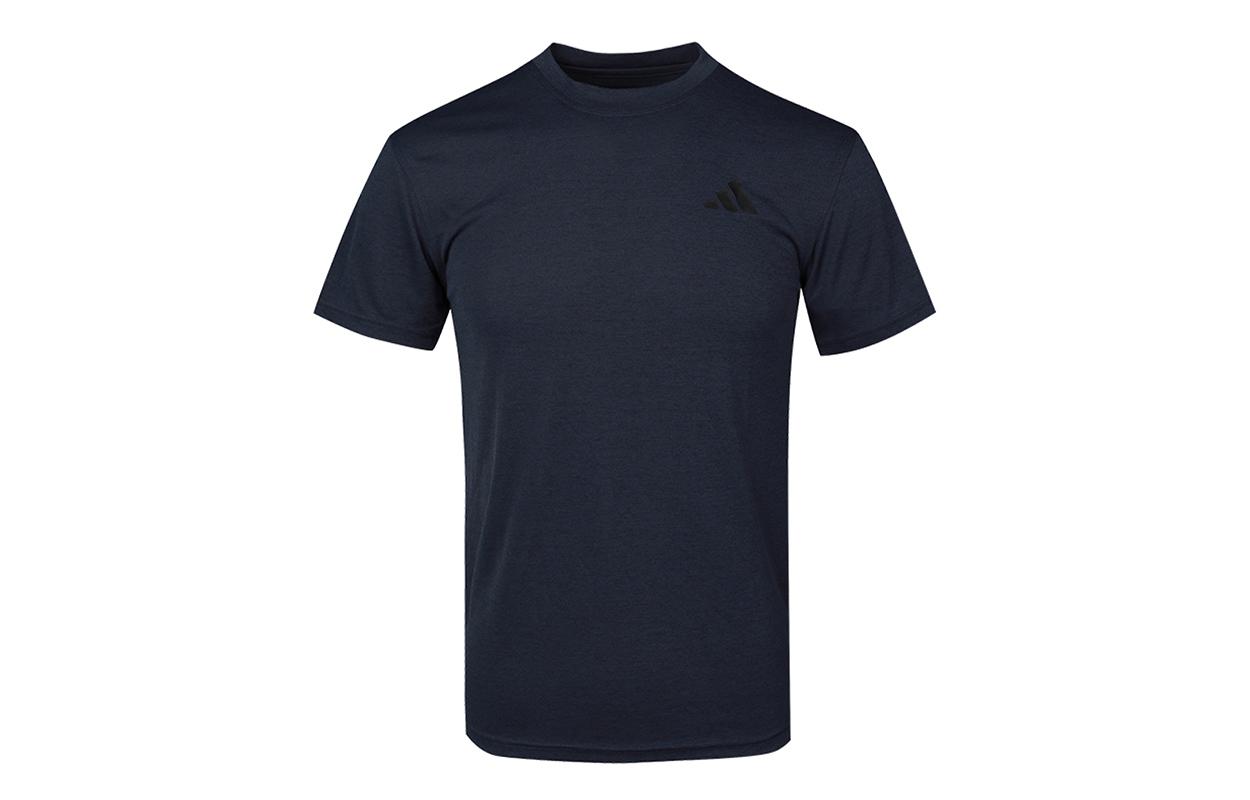 

Adidas T Shirts Men s Blue Crew Neck Moderate Straight Fit GR7101 S