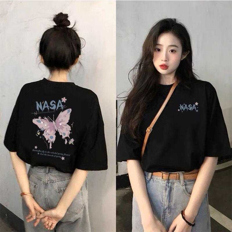 

Летняя женская футболка больших размеров черного цвета с круглым вырезом, оверсайз, из чистого хлопка, с коротким рукавом, 2025 Extra Extra Large