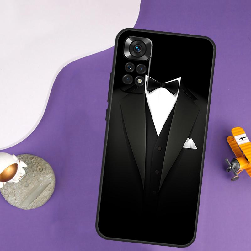 Anzug und Krawatte Hülle Für Xiaomi Redmi Note 13 Pro 14 12 9 10 11 Pro 10S 11S 12S Redmi 14C 13C 10C 12C Abdeckung
