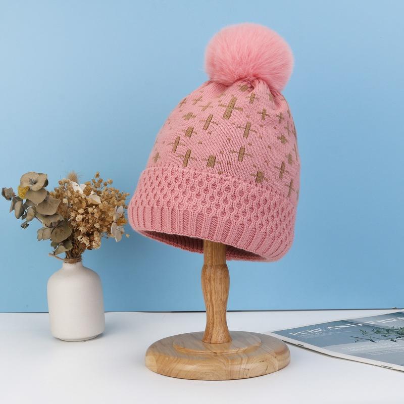 Women S Sweet Knit Hat Winter Warm Windproof Beanie Cap