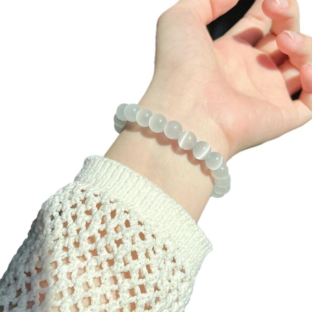 Natural Cat's Eye Bracelet: Chinese Style & Fu Character Design - Versatile Accessory Gift for Women & Best Friends