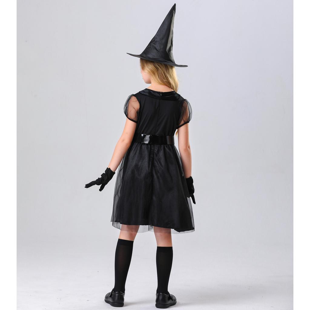 Children's witch costumes, halloween girl magic witch cos show costumes