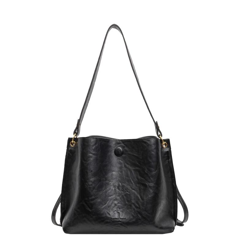 

New Autumn And Winter Women S Bag Niche Retro Design Large Capacity Bucket Single Shoulder Crossbody Toiletry Bag