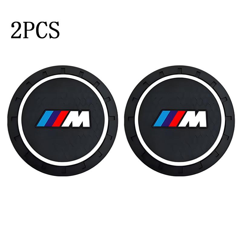 LHDQ4 BMW M Car Coaster Water Cup Bottle Mat Silicone Non Slip Pad For X1 X2 X3 X4 X5 F48 G01 E84 E83 F39 F10 F30 G11 G07 G86 G60 E60