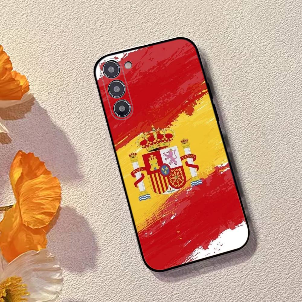 S-Spain Flag F-Football Fan Support Phone Case Silicone Soft For Samsung Galaxy A73,A72,A71,A70,A53,A52,A51