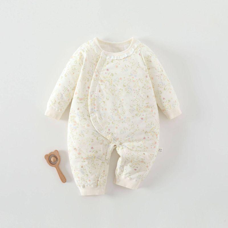 

All-Cotton Baby and Toddler Clothing, Infant Class a Pure Cotton Seamless Romper, Baby Autumn and Winter Inner Wear Romper, Children s Clothing Spring in the Garden [40g One-Piece Suit] 66
