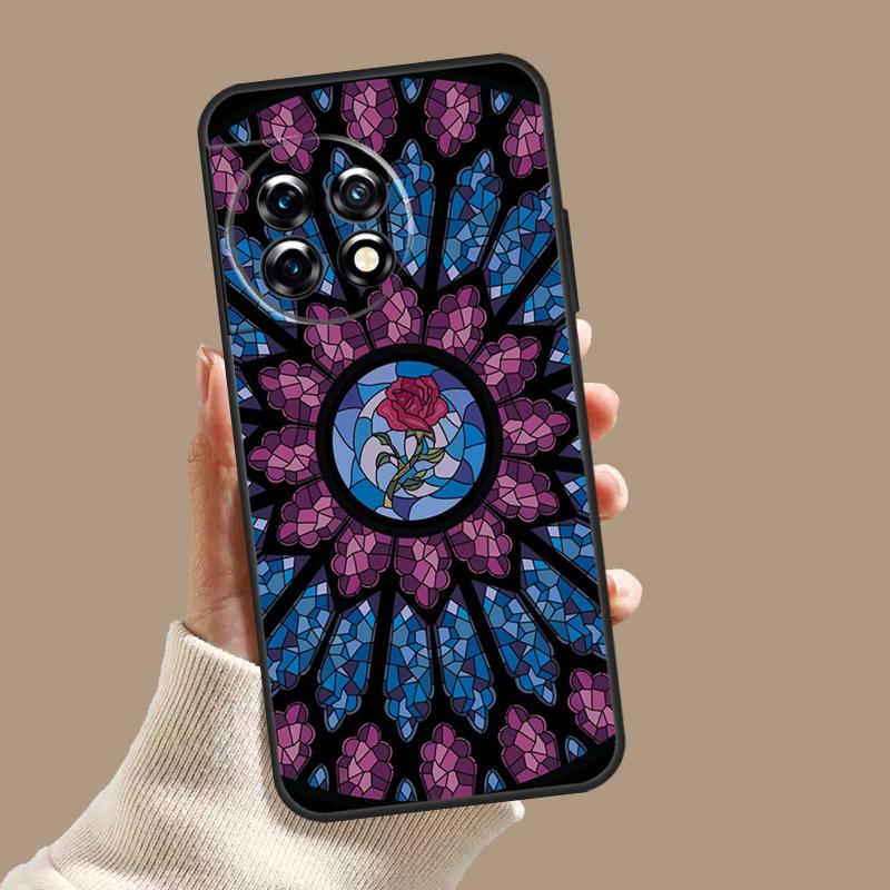 Stained Glass Rose Galaxys Case For OnePlus 12 11 9 10 Pro 12R 10R 9R 8T 10T Nord 3 2T N10 N20 N30 CE 2 Lite CE4 Cover