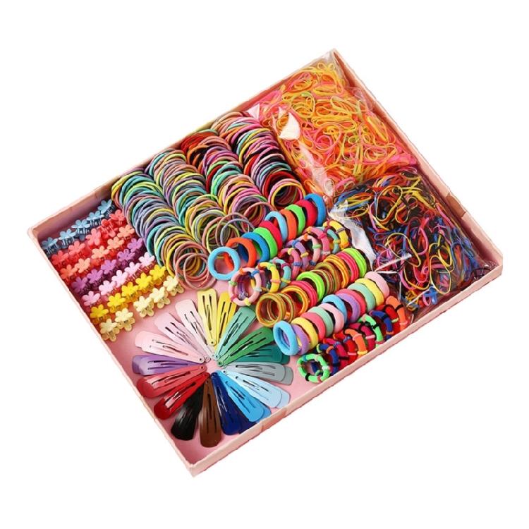 Weiches Stirnband- und Scrunchie-Set, Mehrfarbige Haargummis für Frauen