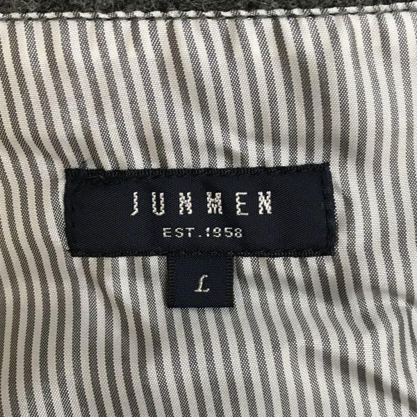 JUNMEN Melton Wool Short Pea Coat Gray Size L(USED)