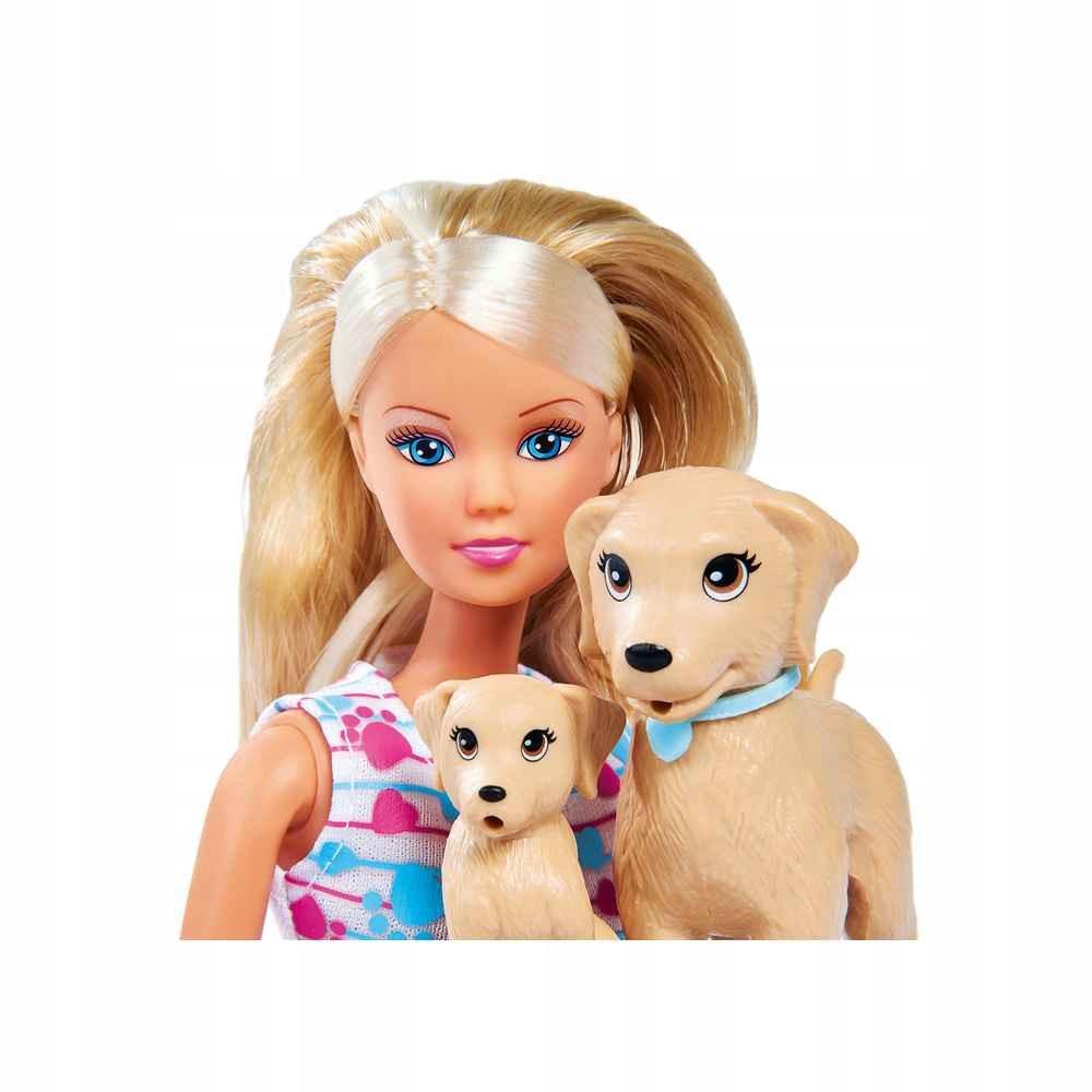 LALKA STEFFI NA SPACERZE Z PSAMI 2708