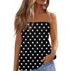 Womens Tops Dressy Casual Sleeveless Blouse Tube Tops For Women,Cute Sexy Off Shoulder Print Sleeveless T-Shirt