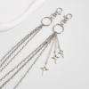 Zinc Zinc Zinc Alloy Star Pendant Pants Chain Pearl Metal Waist Chain Cool Bag Chain  Male